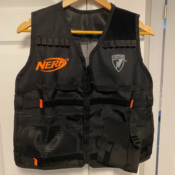 Official HASBRO Black Nerf Tactical Vest N Strike Series Kids - Picture 1 of 7